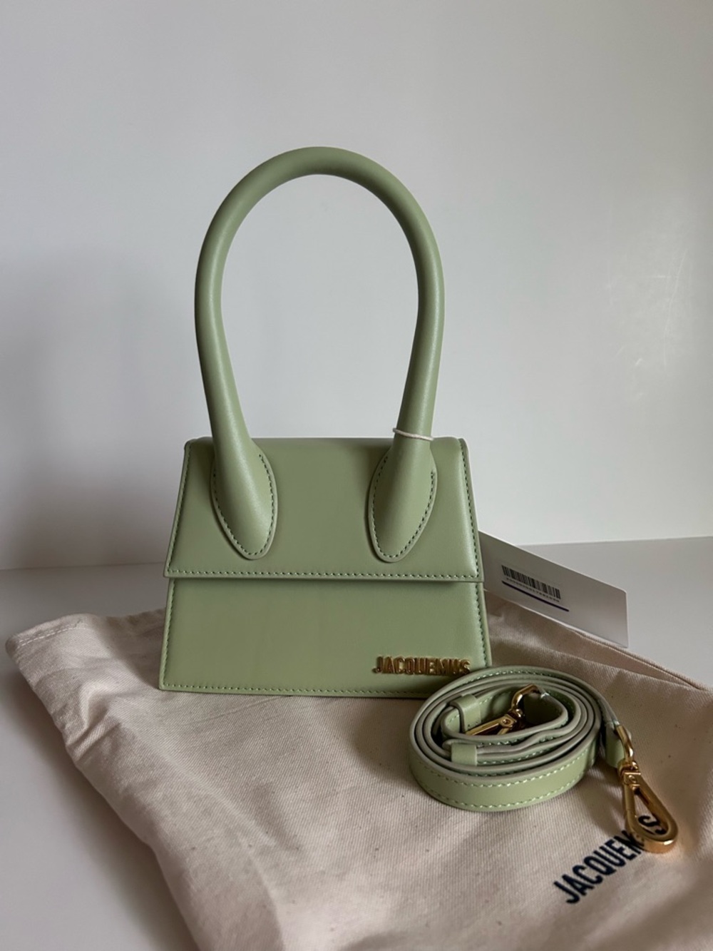 Jacquemus Mini Top-Handle Bag in Pistachio